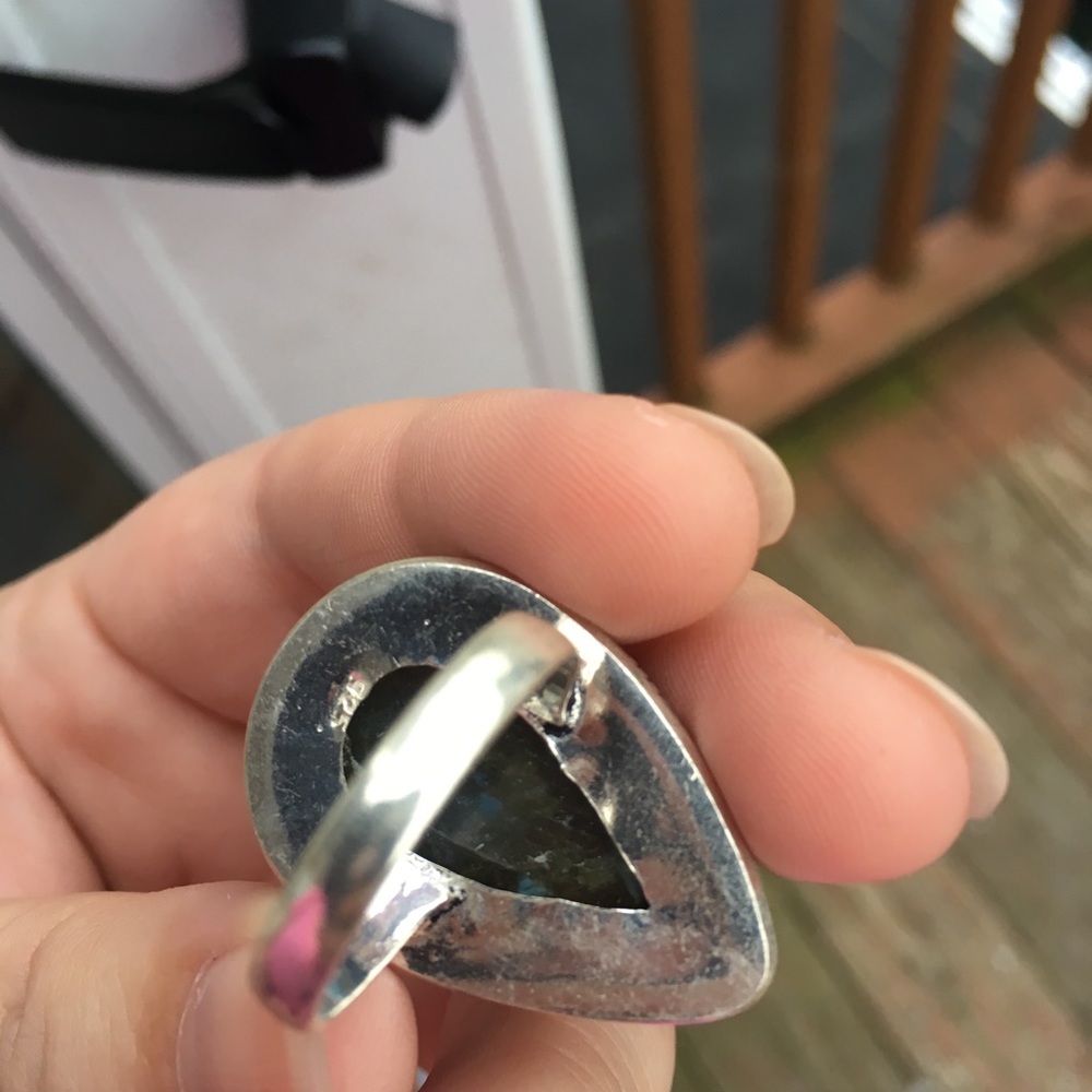 Multi flash labradorite ring - Picture 4 of 4